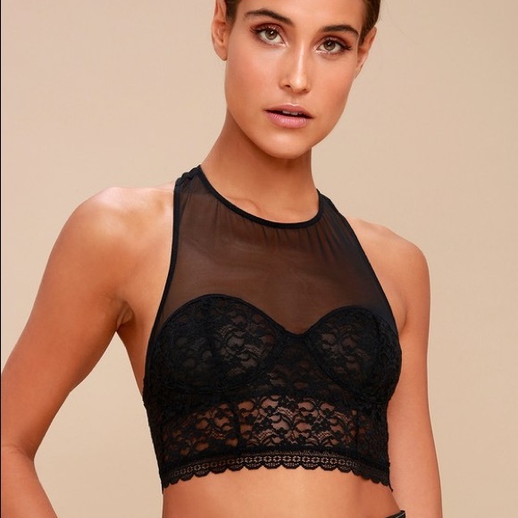 Free People Other - Free People Stay With Me Black Lace Soft Bra